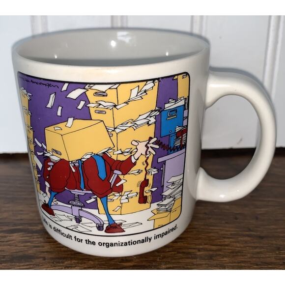 The Neighborhood Jerry Van Amerongen Cartoon Cup Mug Organizationally Impaired - Picture 3 of 5